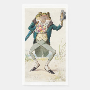 Vintage Victorian Dapper Toad In Morning Dress Napkin