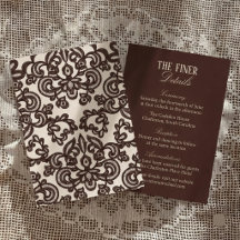 Vintage Victorian Dark Brown Lace Wedding Details
