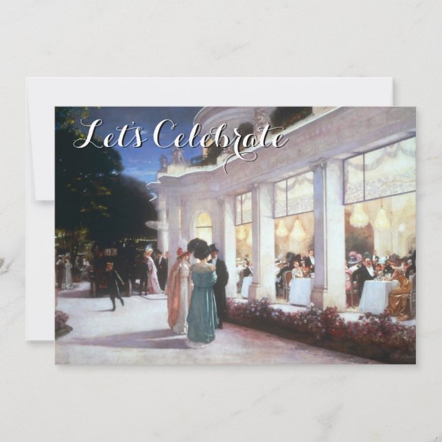 Vintage Victorian Dinner Party Invitation (Front)