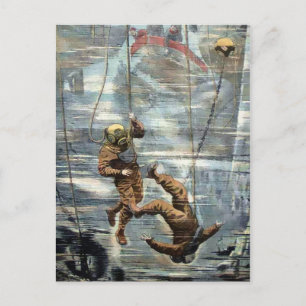 Vintage Victorian Divers Postcard