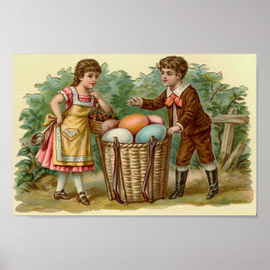 Vintage Victorian Easter Poster