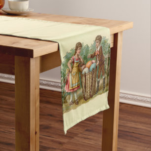 Vintage Victorian Easter Short Table Runner