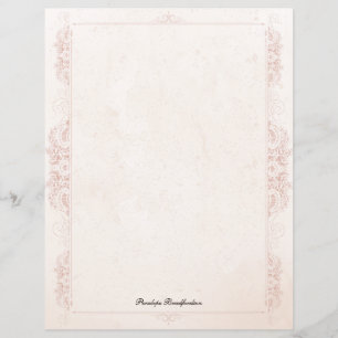 Vintage Victorian Elegant Name Stationery Paper