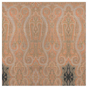 Vintage Victorian Era 1860 Shawl Paisley Pattern Fabric
