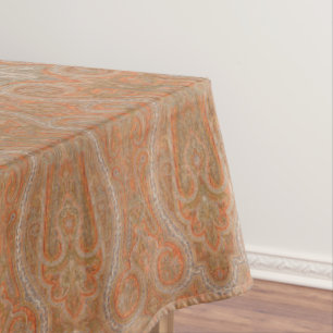 Vintage Victorian Era Boho Paisley Pattern Tablecloth
