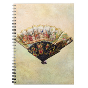 Vintage Victorian Era Fan Notebook