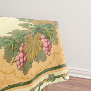 Vintage Victorian Era Grapevine Frieze Pattern Tablecloth