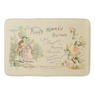 Vintage Victorian Era Perfume Cologne Ad Bath Mat