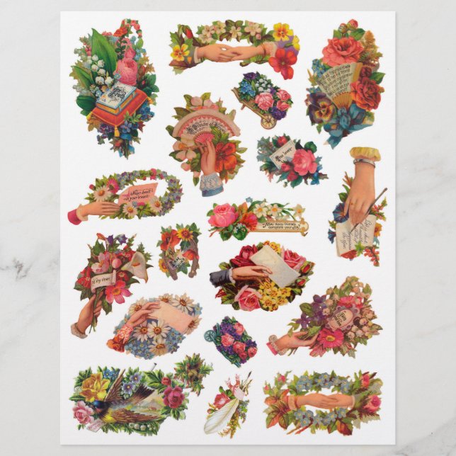 Vintage Victorian Era Scrapbook Hand Whimsies (Front)