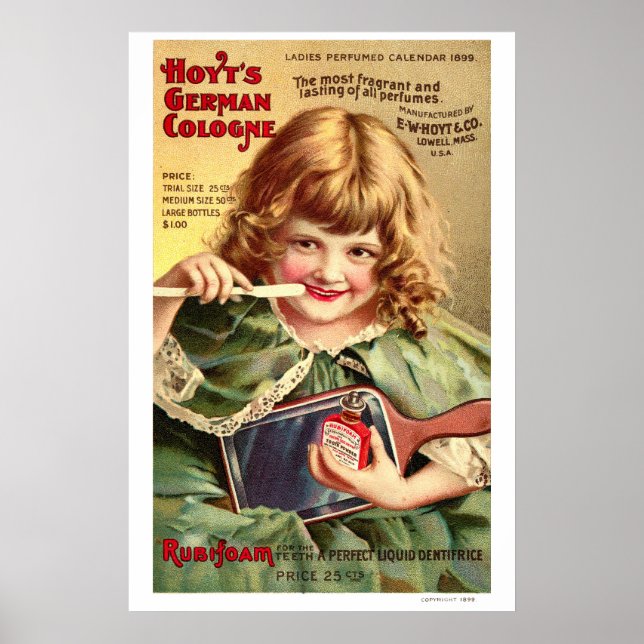 Vintage Victorian Era Toothpaste Ad Poster (Front)
