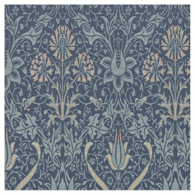 Vintage Victorian Era Tulip & Net Pattern Fabric (Close Up)