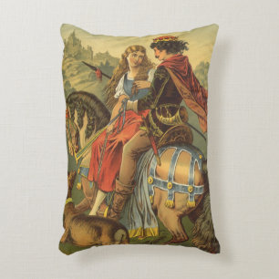 Vintage Victorian Fairy Tale, Brother and Sister Decorative Cushion