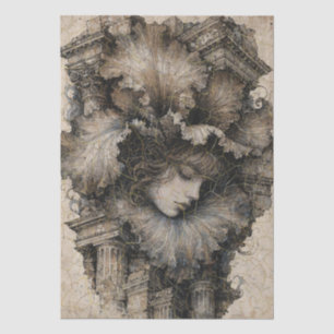 Vintage Victorian Fantasy Girl Decoupage Tissue Paper