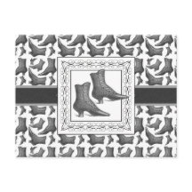 Vintage Victorian Fashion Boots Elegant Pattern