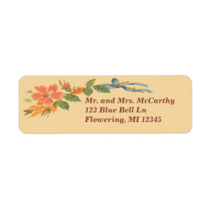 Vintage Victorian Floral Avery Return Address Label
