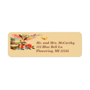 Vintage Victorian Floral Avery Return Address Label