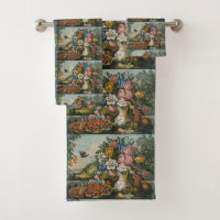 Vintage Victorian Floral & Fruit Still Life Art
