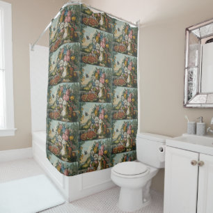 Vintage Victorian Floral & Fruit Still Life Art Shower Curtain