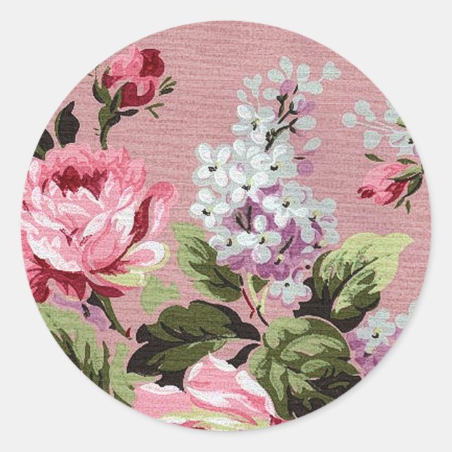 Vintage Victorian Flower Garden Sticker (Front)