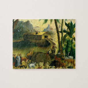 Vintage Victorian Folk Art, Noah's Ark by Hidley Jigsaw Puzzle