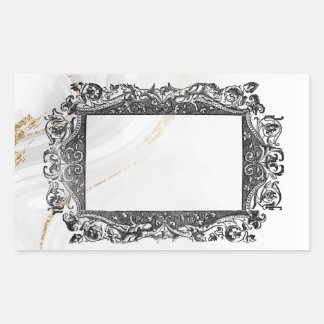 Vintage Victorian Frame Rectangular Sticker