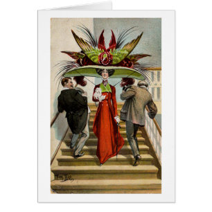 Vintage Victorian Hat Lady,