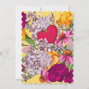 Vintage Victorian Hearts & Flowers Valentine