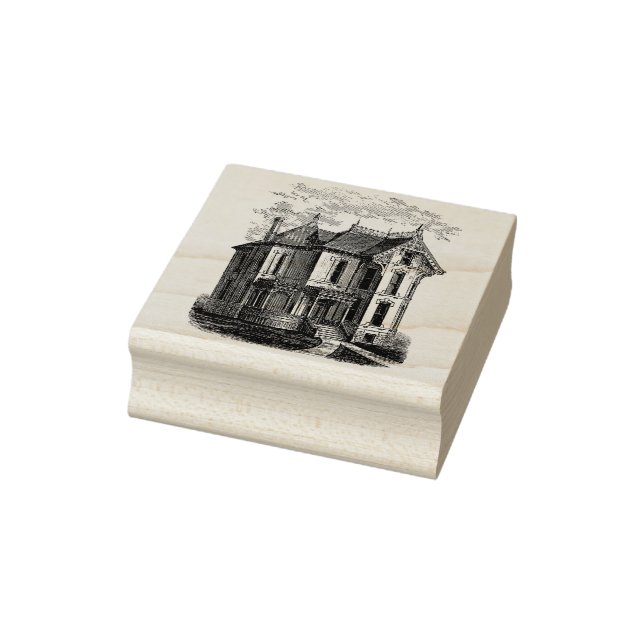 Vintage Victorian House Stamp (Stamp)