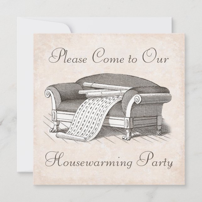 Vintage Victorian Housewarming / Open House Party Invitation (Front)