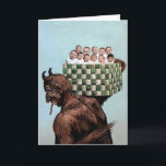 Vintage Victorian Krampus Christmas Card<br><div class="desc">Vintage Victorian Krampus Christmas card. Custom restored,  high quality vintage image.</div>