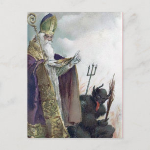 Vintage Victorian Krampus Postcard