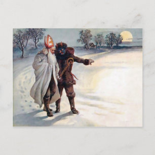 Vintage Victorian Krampus Postcard