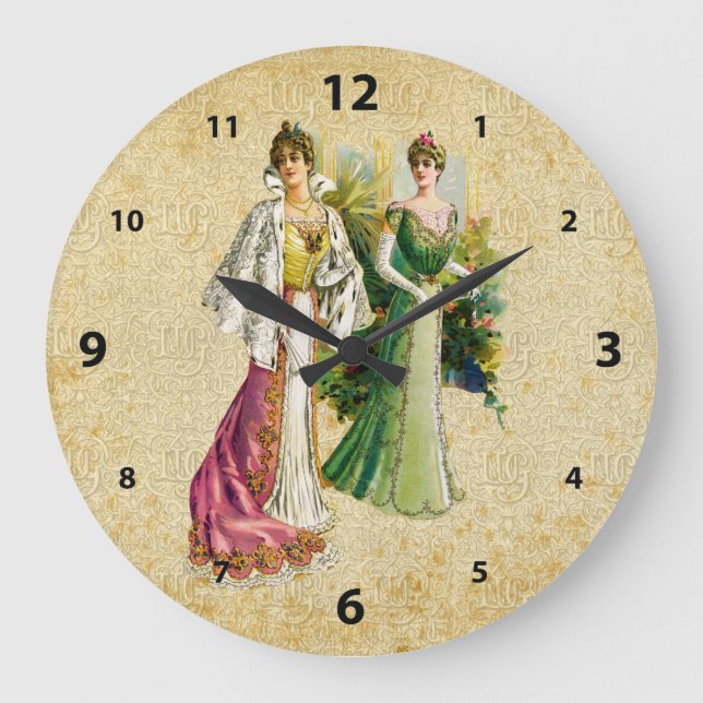 Vintage Victorian Ladies Fashion Clock (Front)