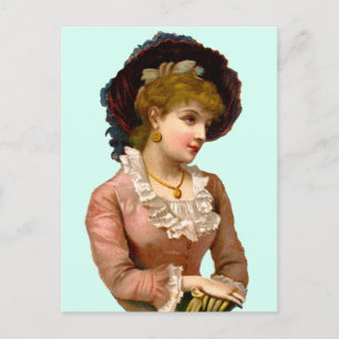 Vintage Victorian Ladies Fashion Postcard
