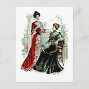 Vintage Victorian Ladies Fashion Postcard