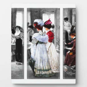 vintage victorian ladies plaque