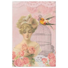 Vintage Victorian Lady and Birdcage.