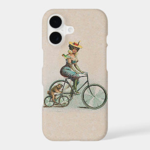 Vintage Victorian Lady Dog Bicycle