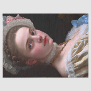 Vintage Victorian Lady Hat Rose Flower Decoupage Tissue Paper