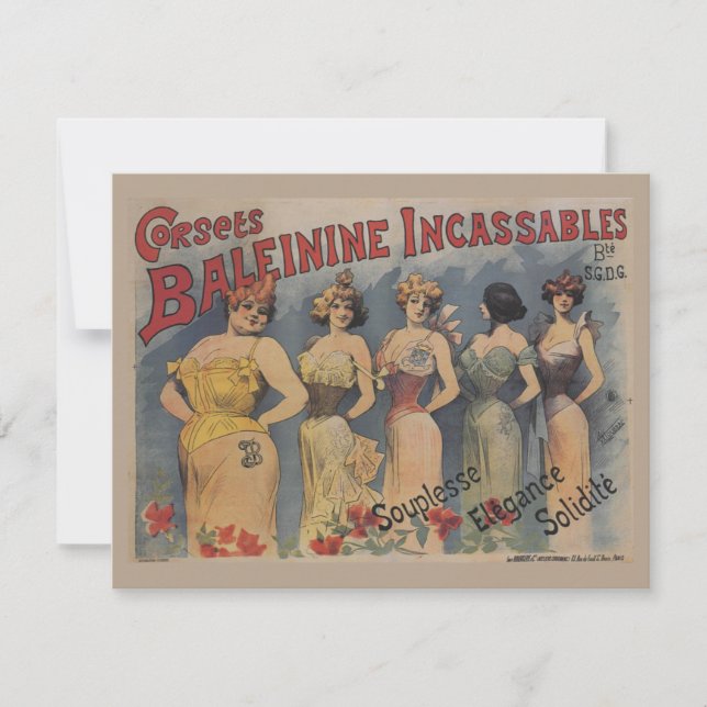 Vintage Victorian Lingerie Wedding Shower Invitation (Front)