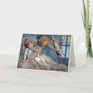 Vintage Victorian Merry Christmas Card