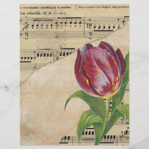 Vintage Victorian Music Romance Tulips