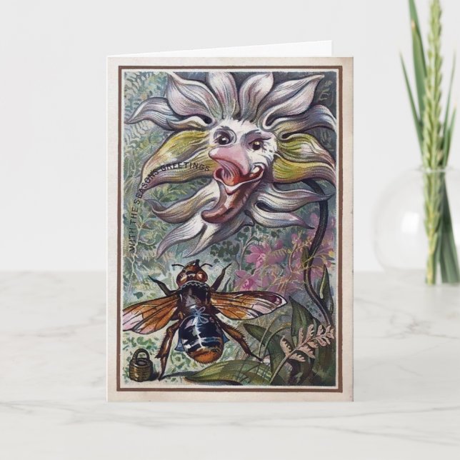 Vintage Victorian Odd Christmas Card (Front)