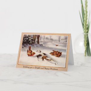 Vintage Victorian Odd Christmas Card