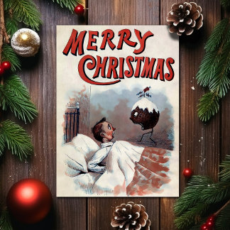 Vintage Victorian Odd Christmas Card