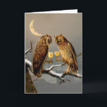 Vintage Victorian Owls Christmas Card<br><div class="desc">Custom restored,  high quality vintage image.</div>
