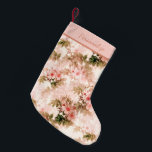 Vintage Victorian Pink Floral Elegant Chic Pattern Small Christmas Stocking<br><div class="desc">It's the Holiday Christmas Season and time to hang your custom-made holiday stocking. Vintage Victorian Pink Floral Elegant Chic Pattern Christmas Holiday Hanging Stocking.  Enhance your Christmas décor and delight the family and kids with a personalised Christmas stocking. Be ready when Santa brings the goodies.</div>