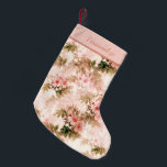 Vintage Victorian Pink Floral Elegant Chic Pattern Small Christmas Stocking<br><div class="desc">It's the Holiday Christmas Season and time to hang your custom-made holiday stocking. Vintage Victorian Pink Floral Elegant Chic Pattern Christmas Holiday Hanging Stocking.  Enhance your Christmas décor and delight the family and kids with a personalised Christmas stocking. Be ready when Santa brings the goodies.</div>