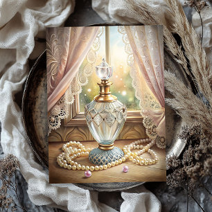 Vintage Victorian pink perfume and pearls Tissue Paper