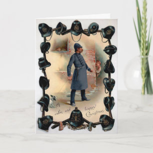 Vintage Victorian Police Christmas Card